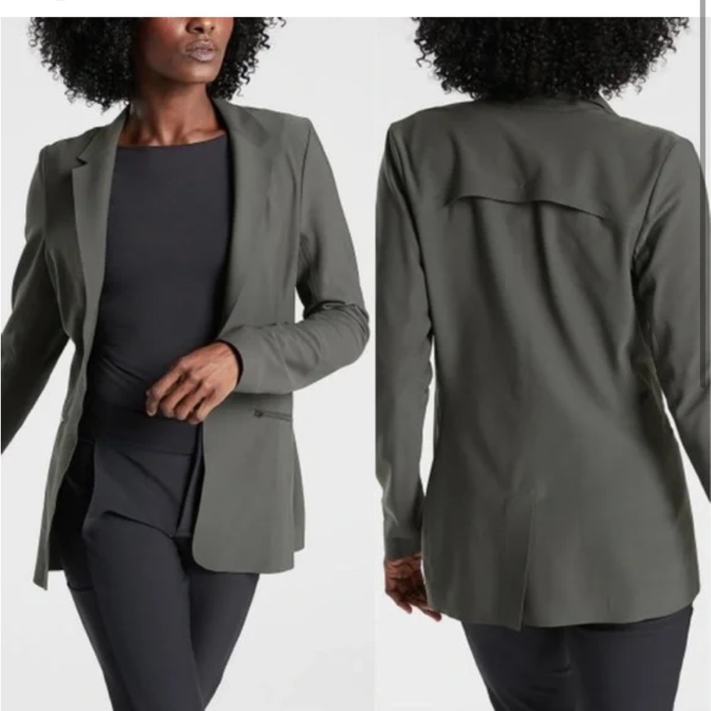 Athleta Interstellar Blazer Arbor Olive size 0